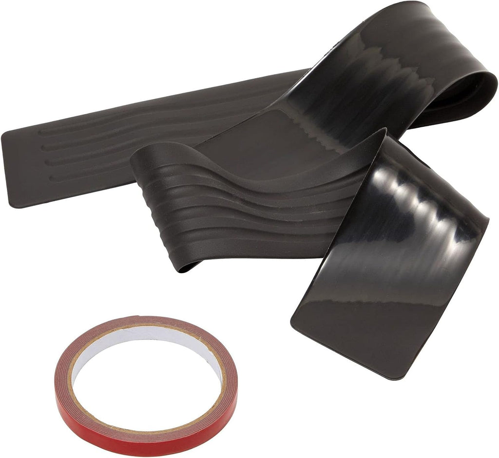 Black Rubber Rear Bumper Protector Trim Guard, 35 in, Pack of 2 J65864