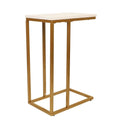 Rectangle Side Table, Gold and White A630957