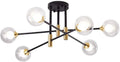 6 Lights Glass Shades Chandelier E125713