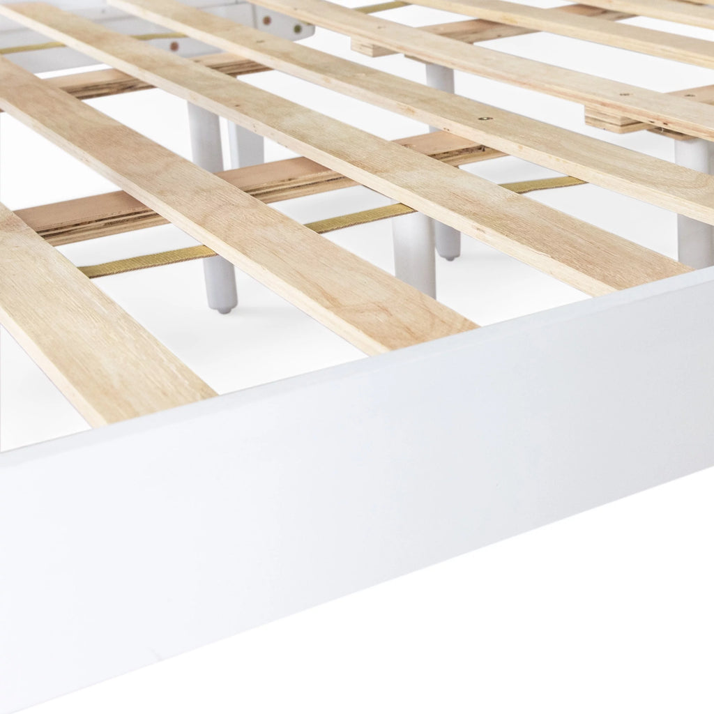 White Acacia Wood Queen Bed J571739