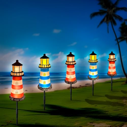 Solar Lighthouse Outdoor Garden Lights Waterproof F212909