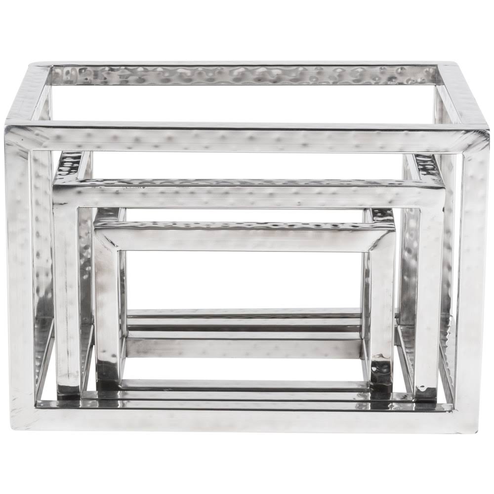 Hammered Stainless Steel Frame Riser Set B276864