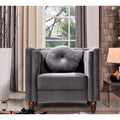 Grey Chesterfield Chair J9594