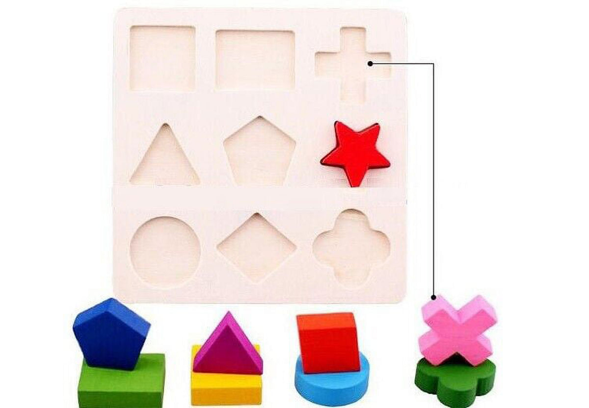Wooden Colorful Shape Puzzle H559