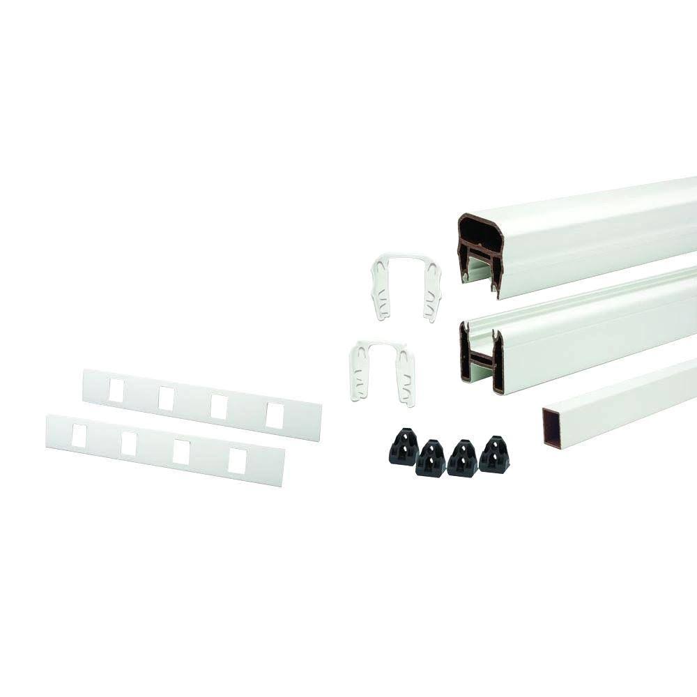 Composite Classic White Stair Rail Kit with 17 Balusters X459