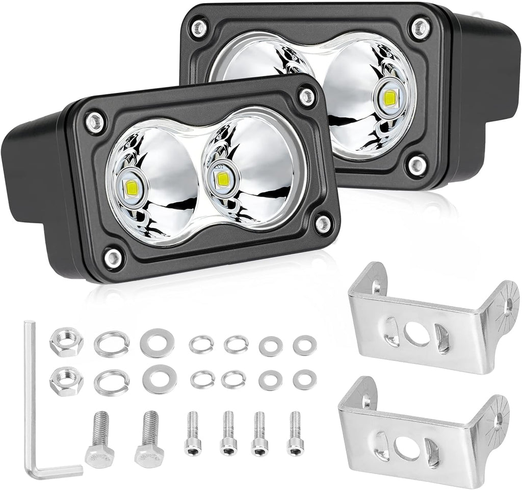 2 Pack 3 inch 40W LED Spot Lights Off Road Pods Q559403