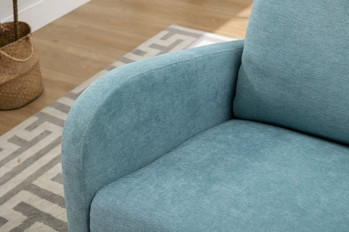 Oversized Upholstered Wingback Rocking Chair X49398