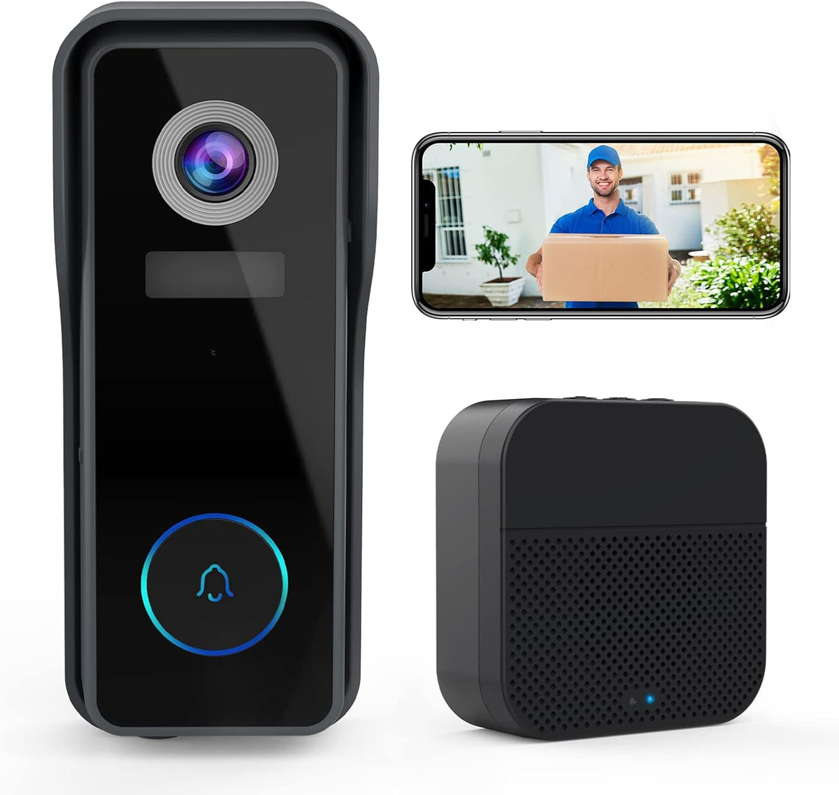 1080P HD Wireless Video Doorbell Camera with Chime I3343