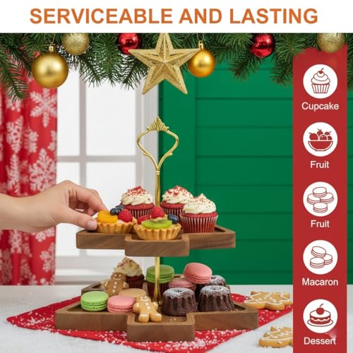 2-Tier Acacia Wood Serving Tray L262658