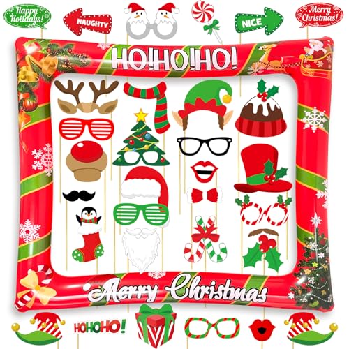 Christmas Photo Booth Props Inflatable Frame 32Pcs F4994