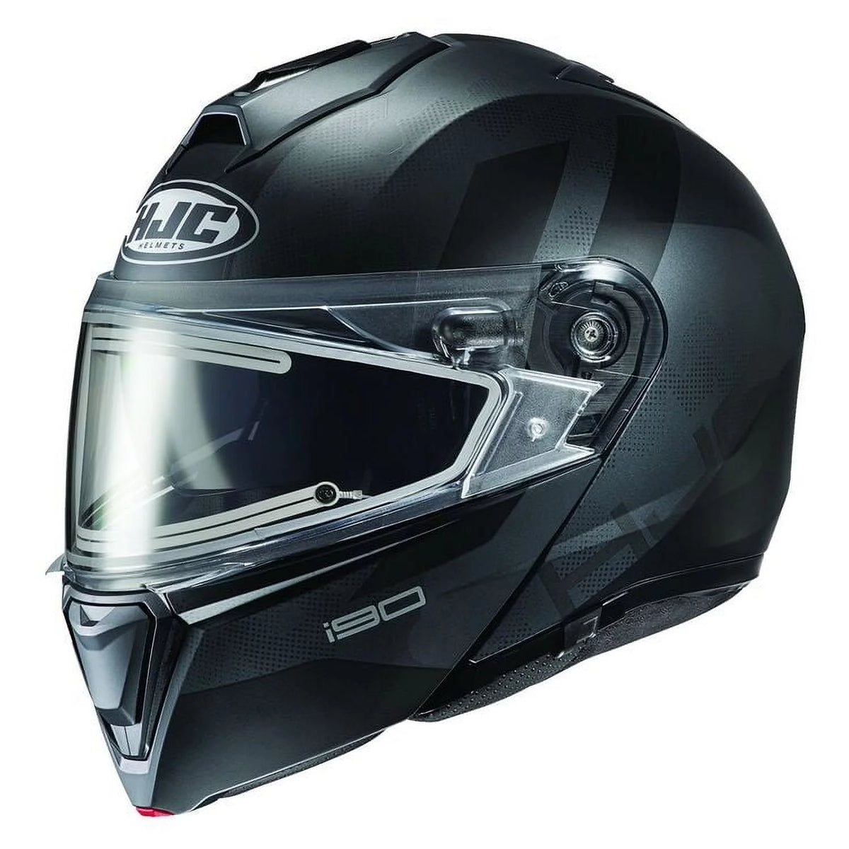 Semi-Flat Black Snow Helmet with Electric Shield I795