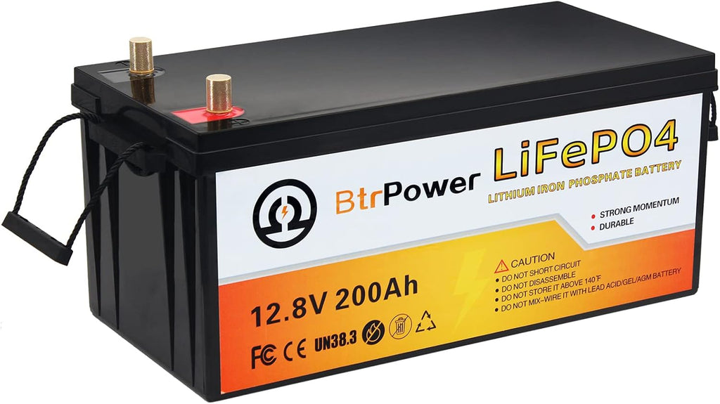 12V 200Ah LiFePO4 Deep Cycle Battery with 200A BMS N2007