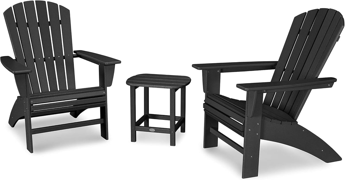 3-Piece Curveback Adirondack Chair Set with Side Table K7119