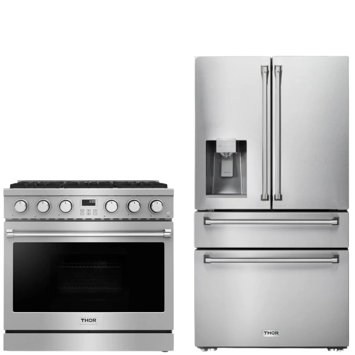 36 Gas Range and Refrigerator Q856