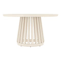 Cream Round Wood Dining Table O496