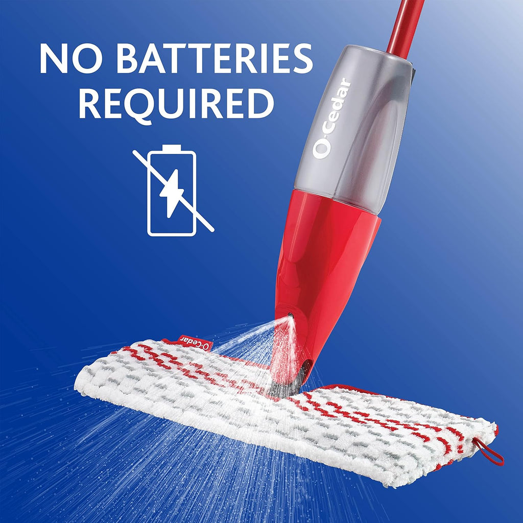 Red Microfiber Spray Mop with 4 Extra Refills B469