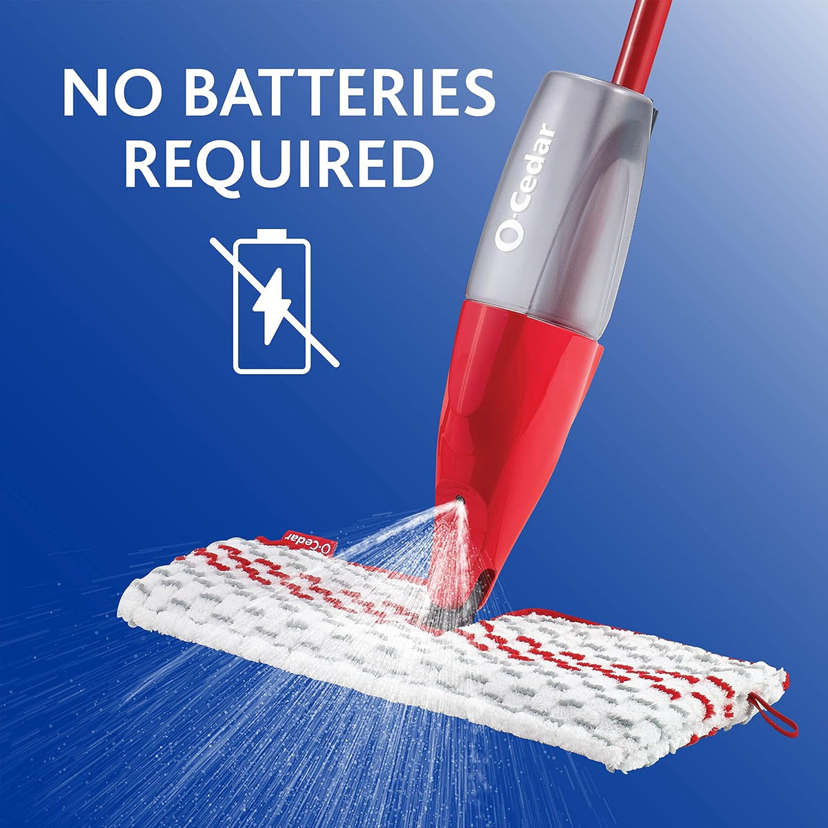 Red Microfiber Spray Mop with 4 Extra Refills B469