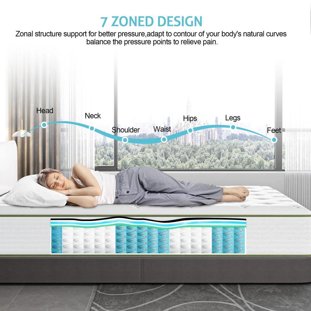 10 Inch Twin Size Gel Memory Foam Hybrid Mattress X2854