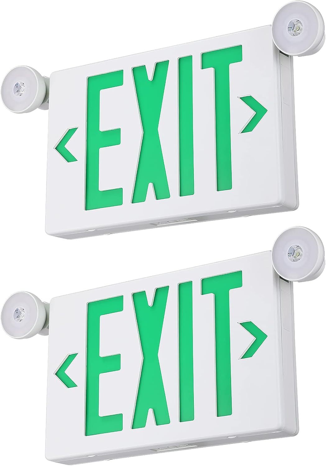 Black Exit Sign with Emergency Lights, Pack of 2 O985578