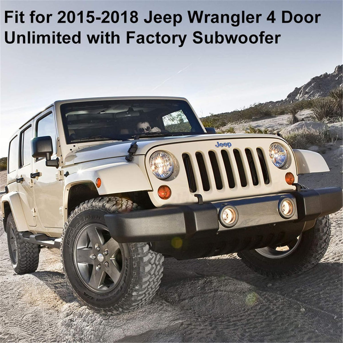 Cargo Mat Liner for 2015-2018 Wrangler JK 4 Door All Weather Rear Trunk Tray U309