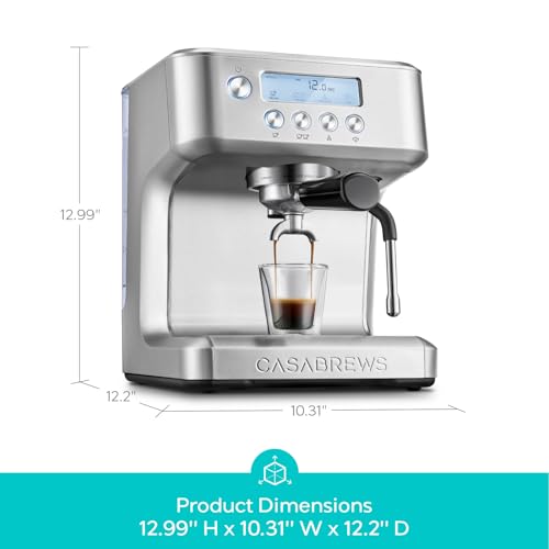 Espresso Machine with LCD Display and Milk Frother V429
