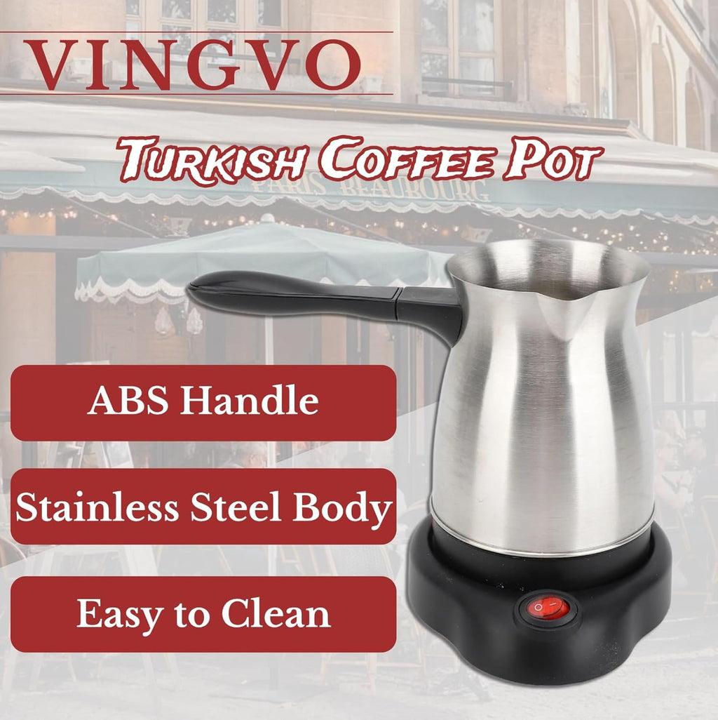 Stainless Steel Electric Turkish Coffee Maker, 600ml L399