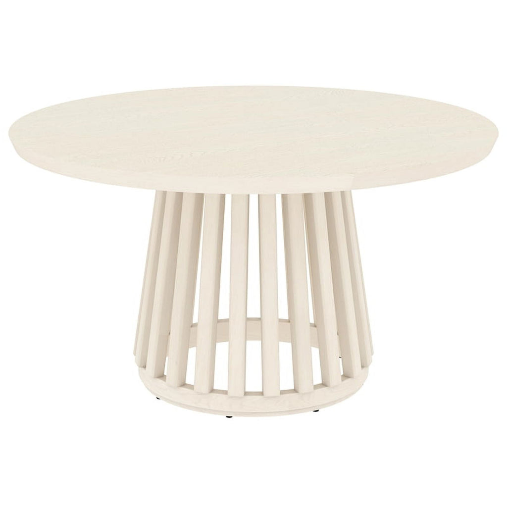 Cream Round Wood Dining Table O496
