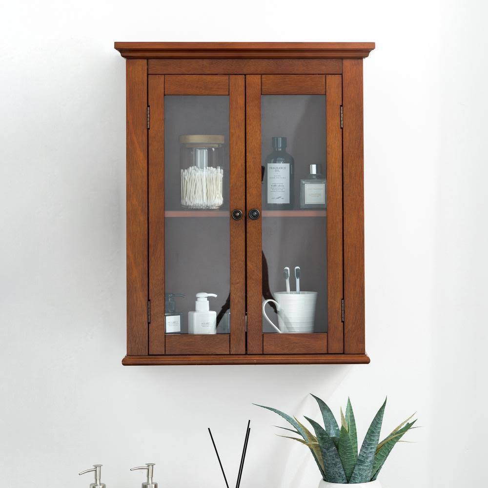 Brown Wall Cabinet with Double Doors Q1371
