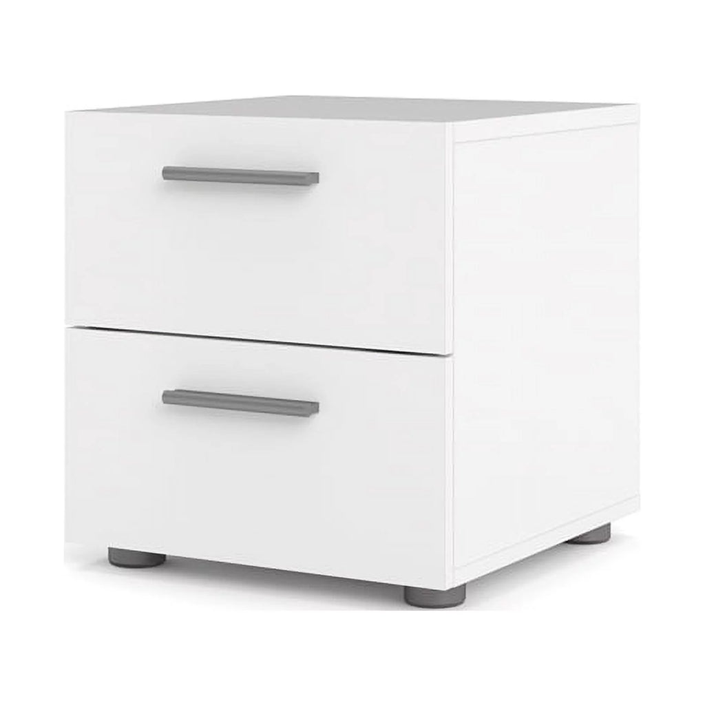 White 2 Piece 8 Drawer Double Dresser and Nightstand Bedroom Set G661