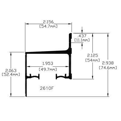 Wall Mount Sliding Door Hardware 48x22 E84084