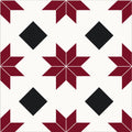 Red/Black Peel & Stick Floor Tiles Q992