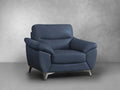 Blue Top Grain Leather Chair Z64257
