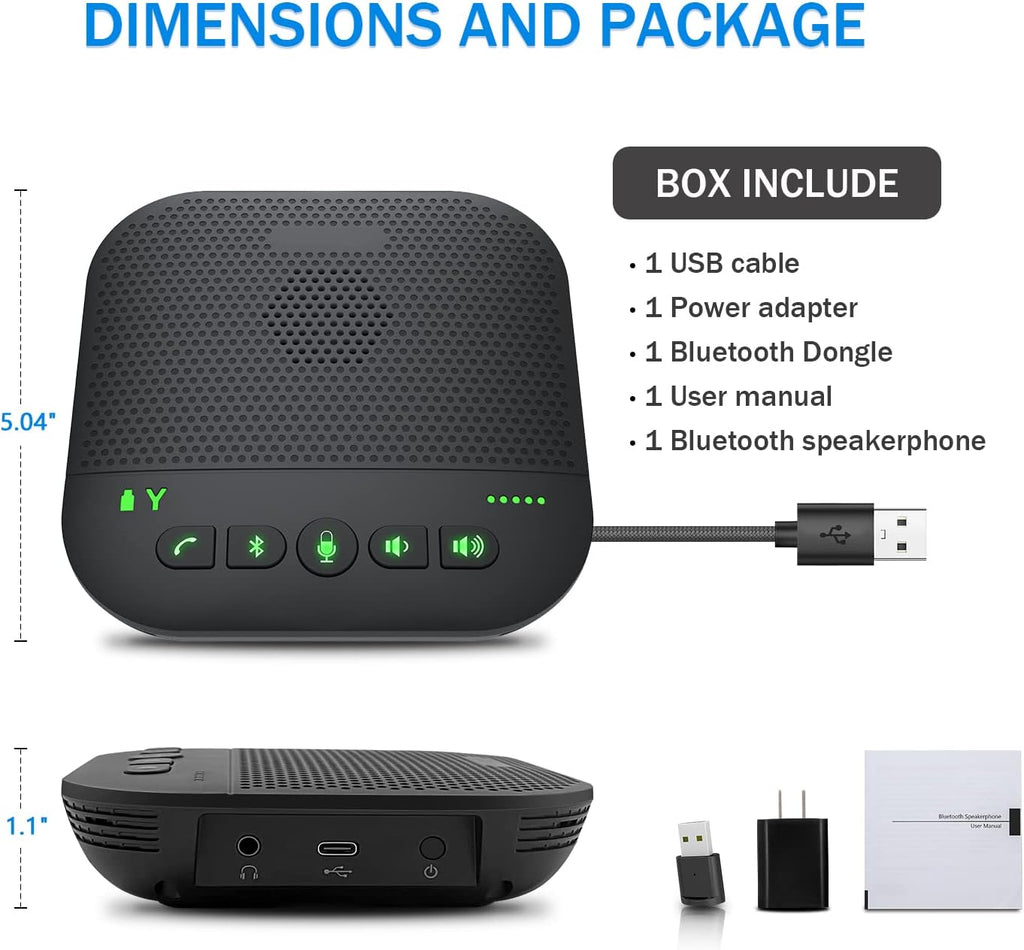 Bluetooth Speakerphone with 4 Microphones G683