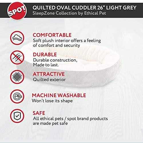 Quilted Oval Cuddler Pet Bed F263