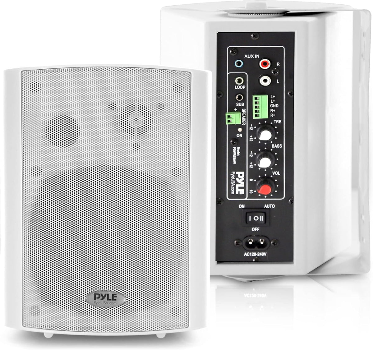 White Wall-Mount Bluetooth Stereo Speaker X76566
