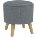 Gray Round Storage Ottoman I5104