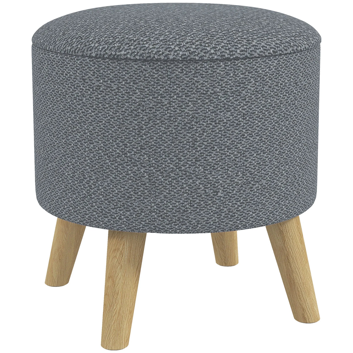 Gray Round Storage Ottoman I5104