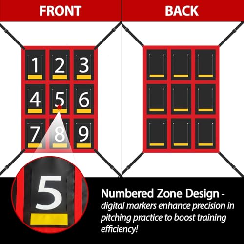 Adjustable Baseball Softball Strike Zone Target Net 19x27 in U764931