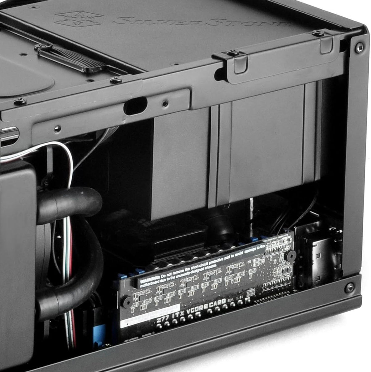 Black Ultra Compact Mini-ITX Computer Case with Mesh Front Panel B45239