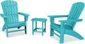 3-Piece Curveback Adirondack Chair Set with Side Table K7119