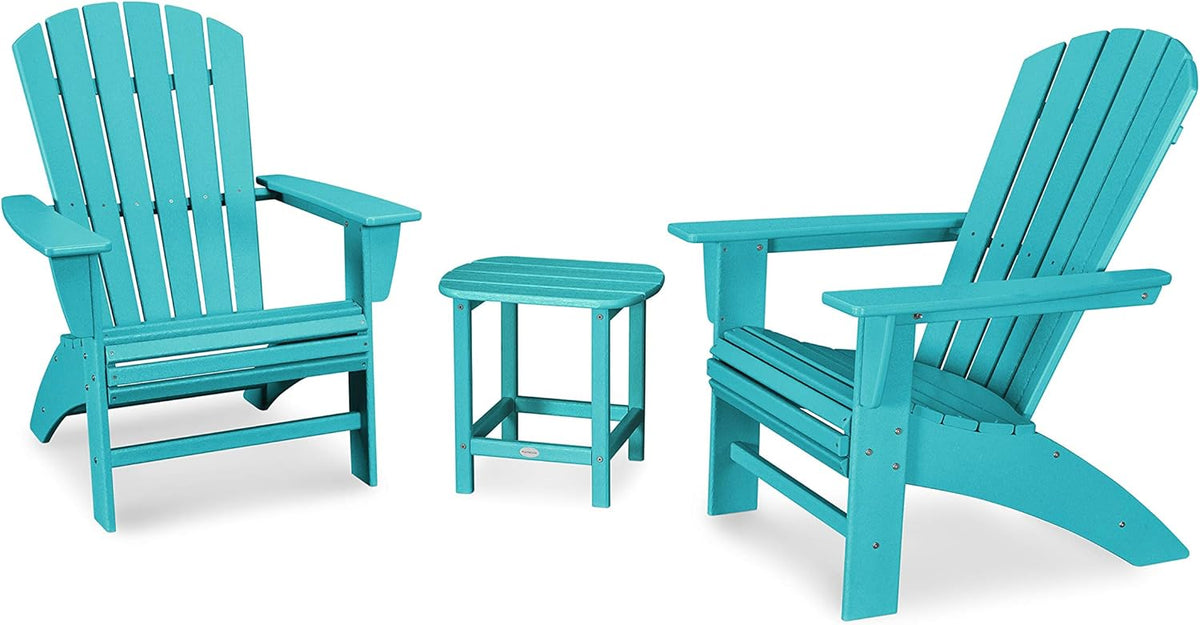 3-Piece Curveback Adirondack Chair Set with Side Table K7119