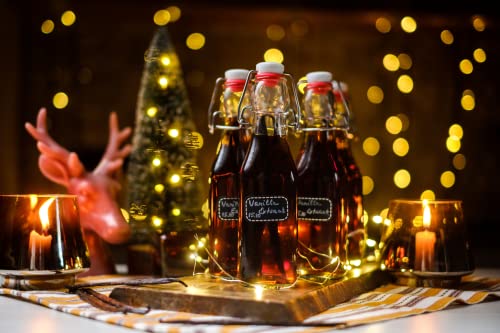 Set of 6 8.5oz Swing Top Glass Bottles N410569