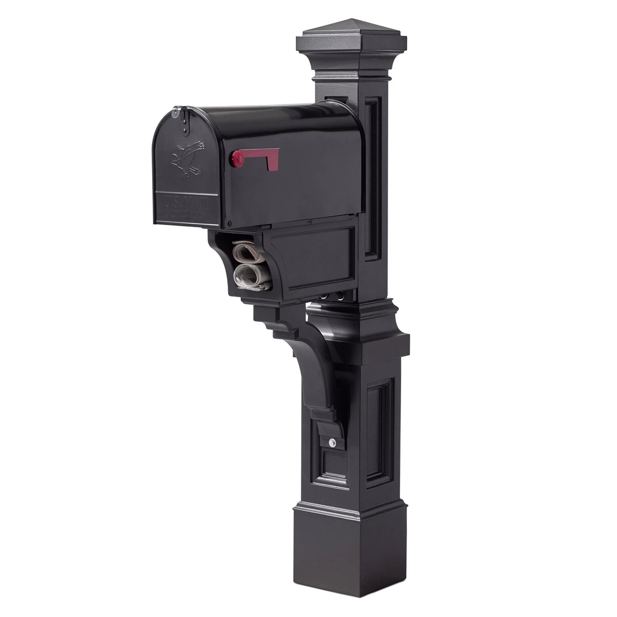 Onyx Black Plastic Mailbox Post Kit D578239