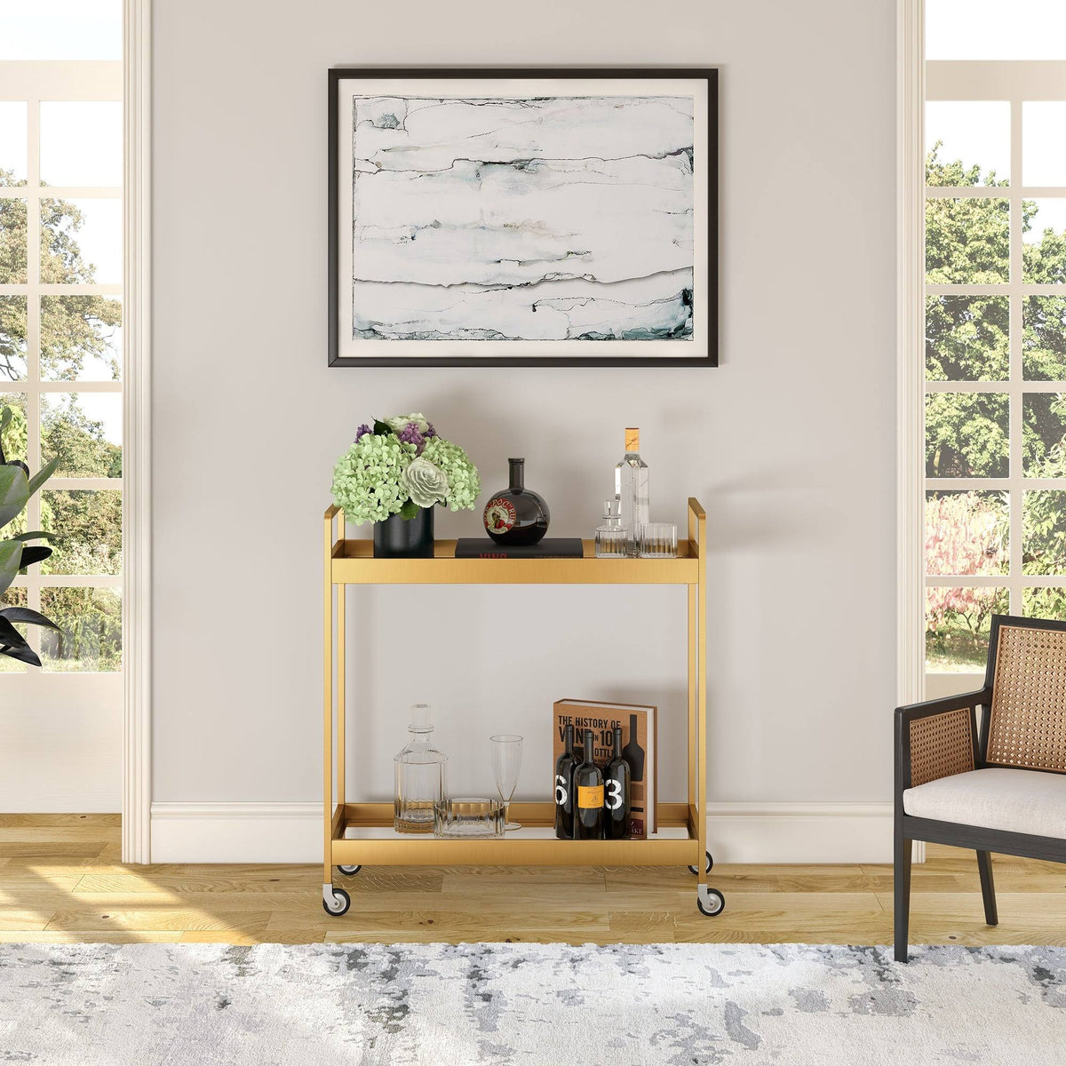 Brass Bar Cart T37365