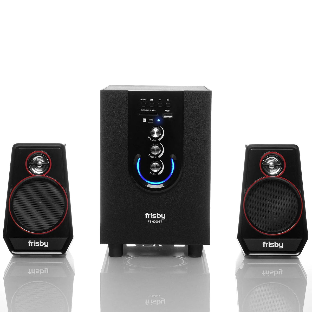 Bluetooth Wireless 2.1 CH Media Subwoofer Speaker System (3-Piece) T5235