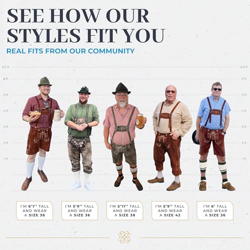 Genuine Leather Light Brown Knee Lederhosen N95577