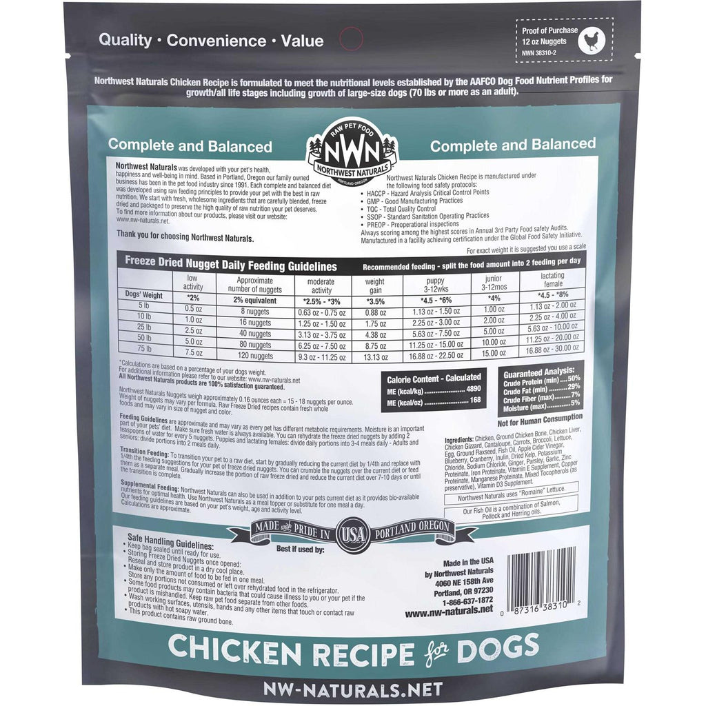 Freeze-Dried Nuggets Raw Dog Food X886247