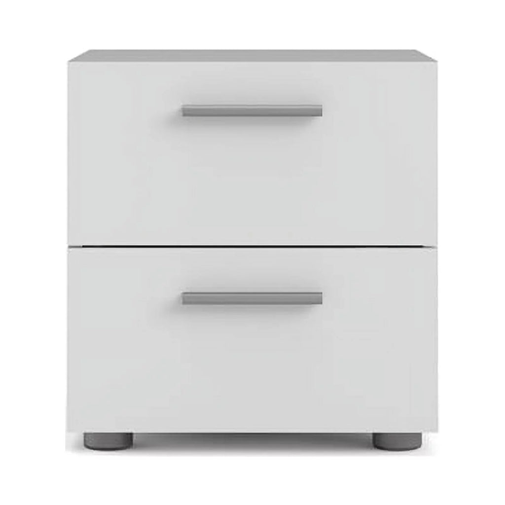 White 2 Piece 8 Drawer Double Dresser and Nightstand Bedroom Set G661