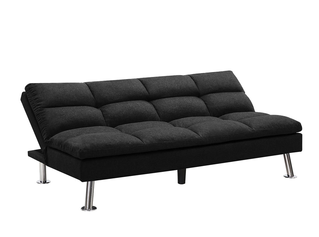 Black Fabric Futon Sofa Bed C1905