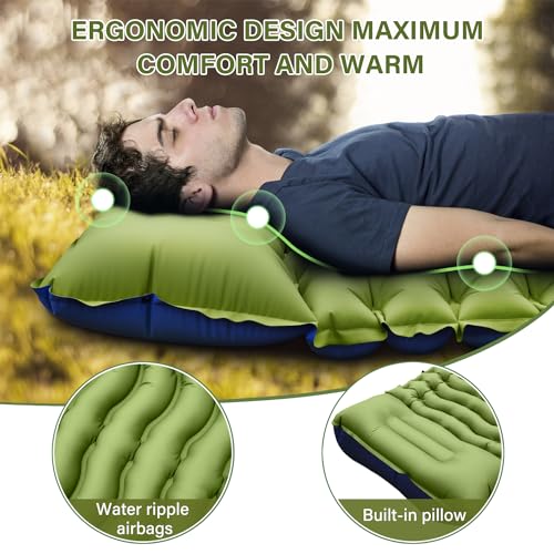 Ultralight Inflatable Camping Sleeping Pad with Pillow P765
